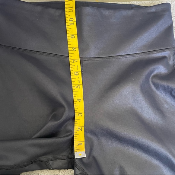 Sweaty Betty M Merino Wool Blend Jersey Lined Mesh Calves Black Wet Look Legging - Picture 13 of 16